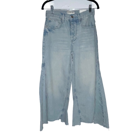 FREE PEOPLE WE THE FREE ripple wide-leg crop jeans - Picture 5 of 8